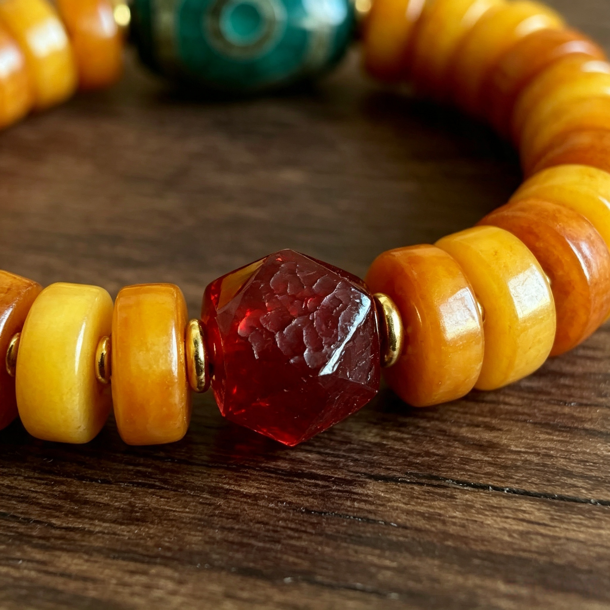 Vintage Tibetan Ox‑Bone Bracelet with Dzi Bead & Antique Agate, Handcrafted Ethnic Tribal Jewelry