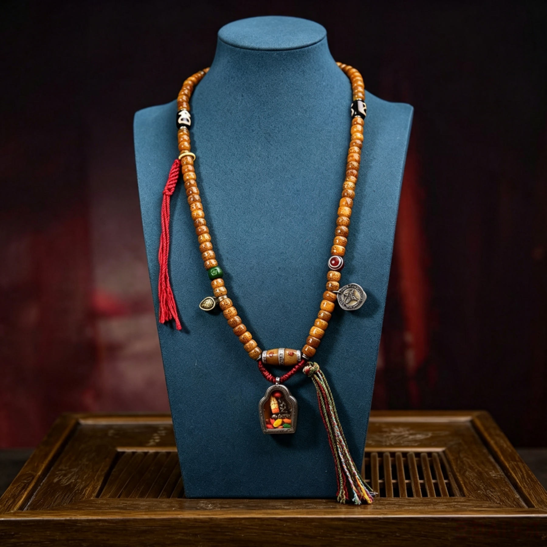 Vintage Himalayan Plateau Camel Bone 108-Piece Beaded Strand for Quiet Reflection & Grounded Awareness
