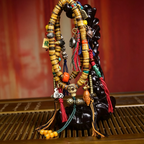 Rare Antique Himalayan Yak Bone 108-Piece Beaded Strand, Calming Tactile Ornament for Quiet Reflection