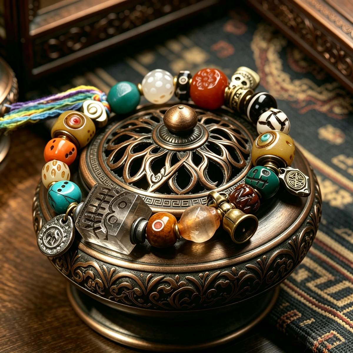 Vintage Himalayan Handmade Mixed Bead Bracelet for Meditation & Daily Wear