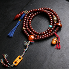 Natural Reddish Brown Plant Seed Multi-Strand Wrap Bracelet Necklace, Himalayan Handcrafted Ornament