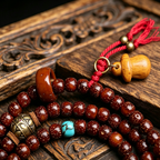 Natural Reddish Brown Plant Seed Multi-Strand Wrap Bracelet Necklace, Himalayan Handcrafted Ornament