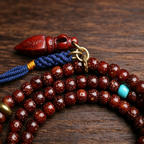 Natural Reddish Brown Plant Seed Multi-Strand Wrap Bracelet Necklace, Himalayan Handcrafted Ornament