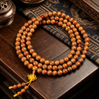 Himalayan Plateau Natural Plant Seed 108-Piece Beaded Long Bracelet Handcrafted Wrist Accessory