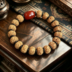Himalayan Plateau Natural Seed Bead Single Loop Bracelet with Agate & Coconut Shell Spacers Handmade Wrist Ornament