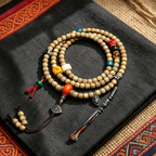 Himalayan Natural Aged Seed Mala Beads | Meditation Healing Bracelet for Spiritual Cleansing
