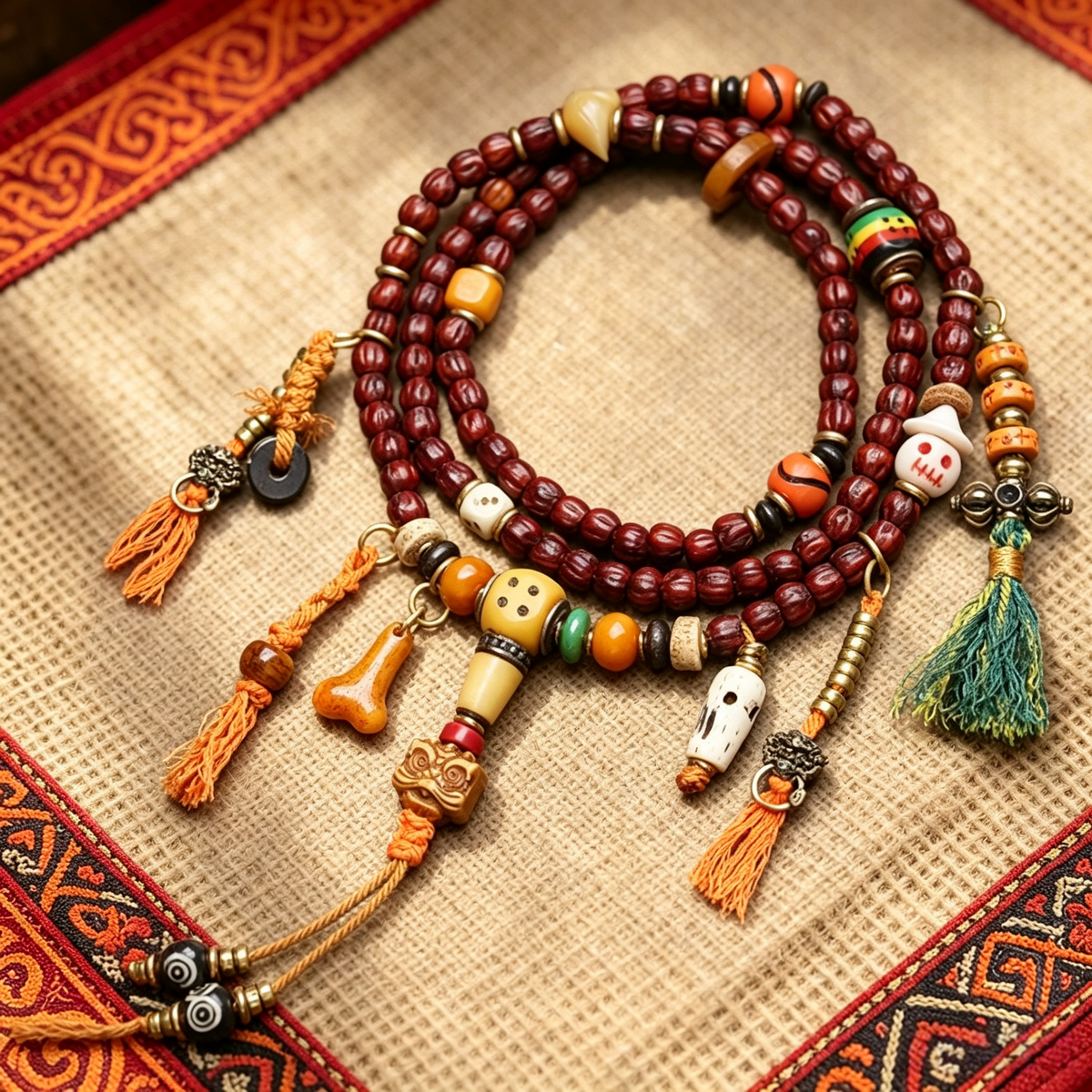 Himalayan Vintage Meditation Mala Beads | Hand‑crafted Layered Energy Prayer Bracelet & Necklace