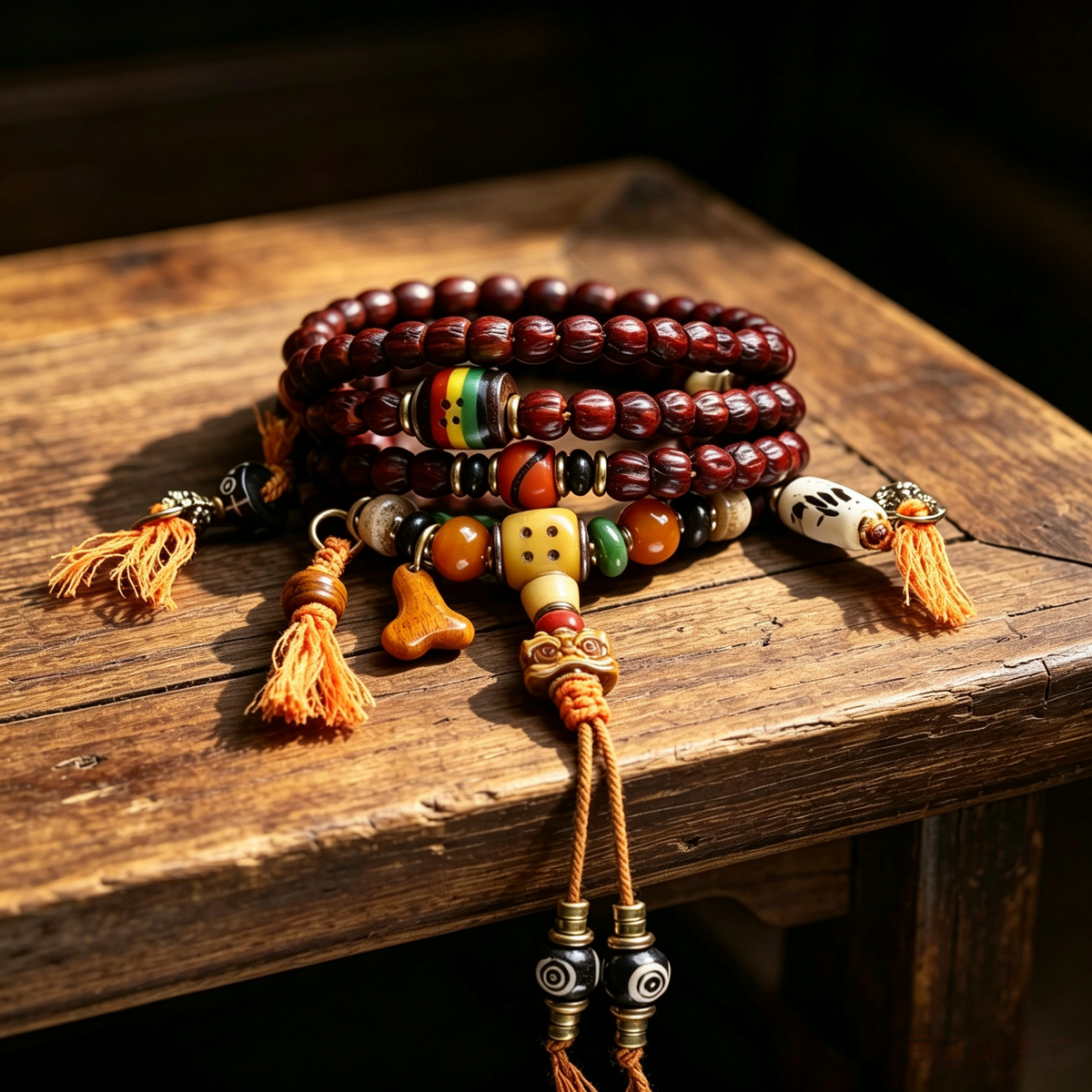 Himalayan Vintage Meditation Mala Beads | Hand‑crafted Layered Energy Prayer Bracelet & Necklace
