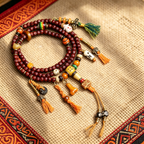 Himalayan Vintage Meditation Mala Beads | Hand‑crafted Layered Energy Prayer Bracelet & Necklace