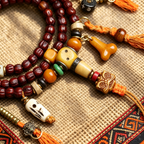 Himalayan Vintage Meditation Mala Beads | Hand‑crafted Layered Energy Prayer Bracelet & Necklace