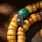 Artisan‑Made Camel Bone Bead Necklace — Himalayan Wearable Craft Collectible