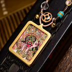 Hand-Painted Himalayan Heritage Art Pendant Necklace | Hand-Knotted Symbol Adornment for Quiet Contemplation & Inner Resonance